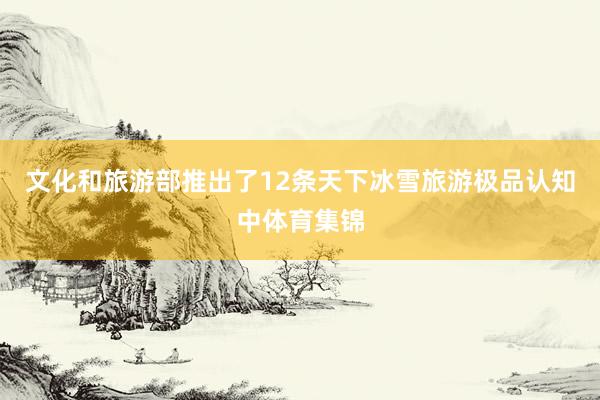 文化和旅游部推出了12条天下冰雪旅游极品认知中体育集锦