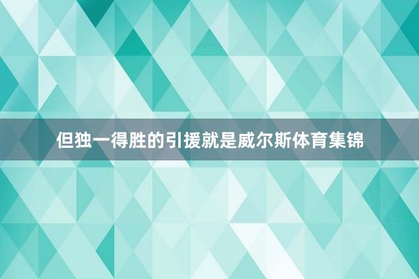 但独一得胜的引援就是威尔斯体育集锦